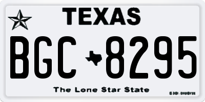 TX license plate BGC8295