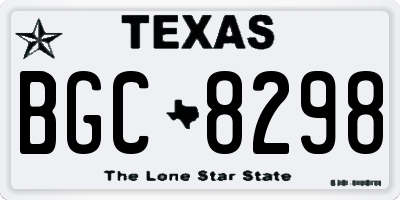 TX license plate BGC8298
