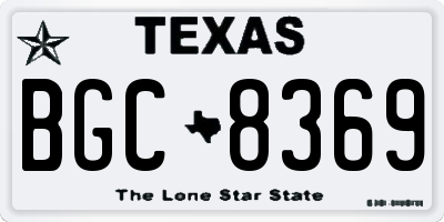 TX license plate BGC8369