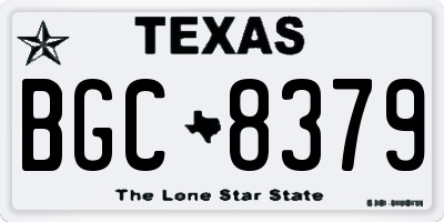 TX license plate BGC8379