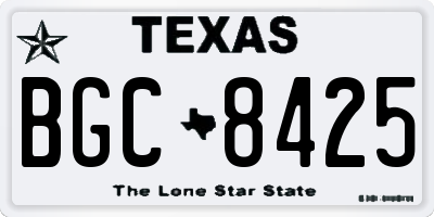 TX license plate BGC8425