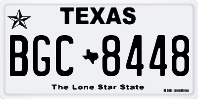 TX license plate BGC8448