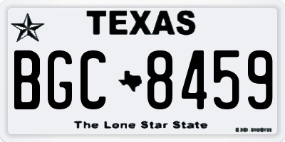 TX license plate BGC8459