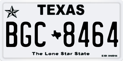 TX license plate BGC8464