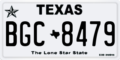 TX license plate BGC8479