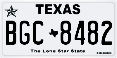 TX license plate BGC8482