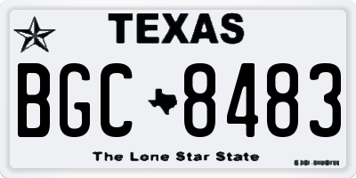 TX license plate BGC8483