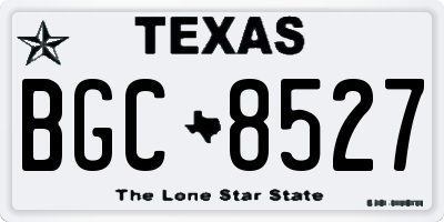 TX license plate BGC8527