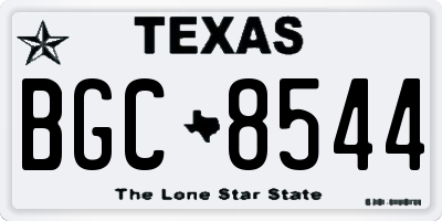 TX license plate BGC8544