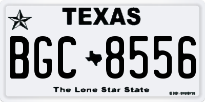 TX license plate BGC8556