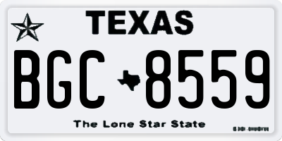 TX license plate BGC8559