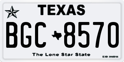 TX license plate BGC8570
