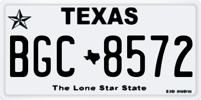 TX license plate BGC8572
