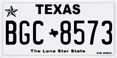 TX license plate BGC8573
