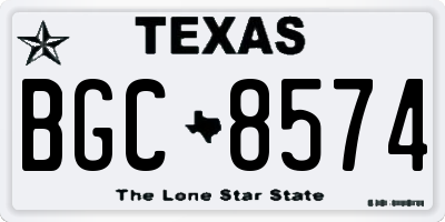 TX license plate BGC8574