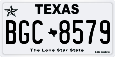 TX license plate BGC8579