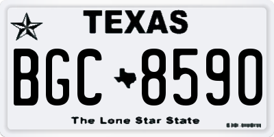 TX license plate BGC8590