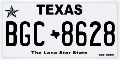 TX license plate BGC8628