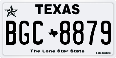 TX license plate BGC8879