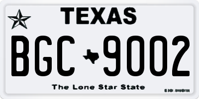 TX license plate BGC9002