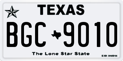 TX license plate BGC9010