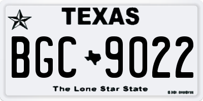 TX license plate BGC9022