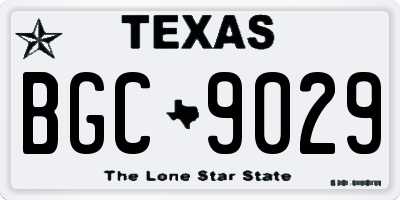 TX license plate BGC9029