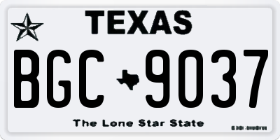 TX license plate BGC9037