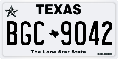 TX license plate BGC9042