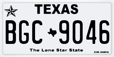 TX license plate BGC9046