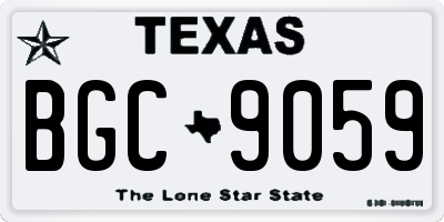 TX license plate BGC9059