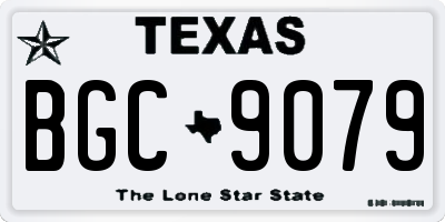 TX license plate BGC9079