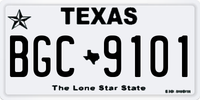 TX license plate BGC9101