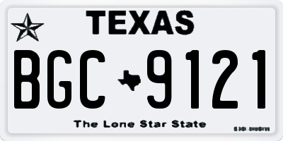 TX license plate BGC9121