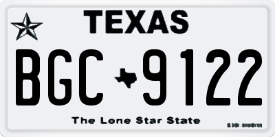 TX license plate BGC9122