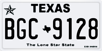 TX license plate BGC9128