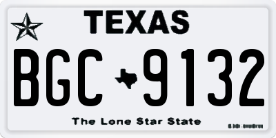 TX license plate BGC9132