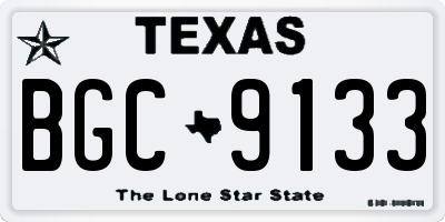 TX license plate BGC9133
