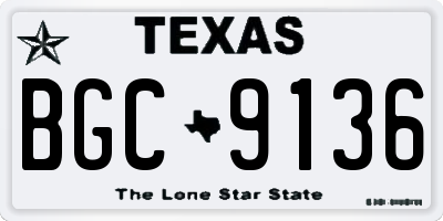TX license plate BGC9136