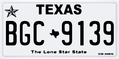 TX license plate BGC9139
