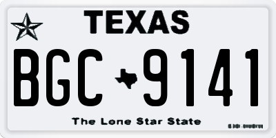 TX license plate BGC9141