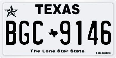 TX license plate BGC9146