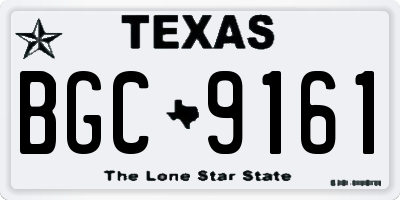 TX license plate BGC9161