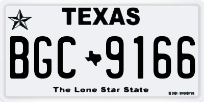 TX license plate BGC9166