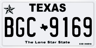 TX license plate BGC9169