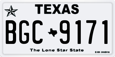 TX license plate BGC9171