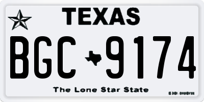 TX license plate BGC9174