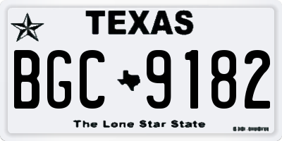 TX license plate BGC9182