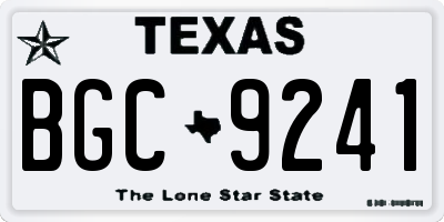 TX license plate BGC9241
