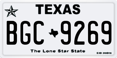TX license plate BGC9269